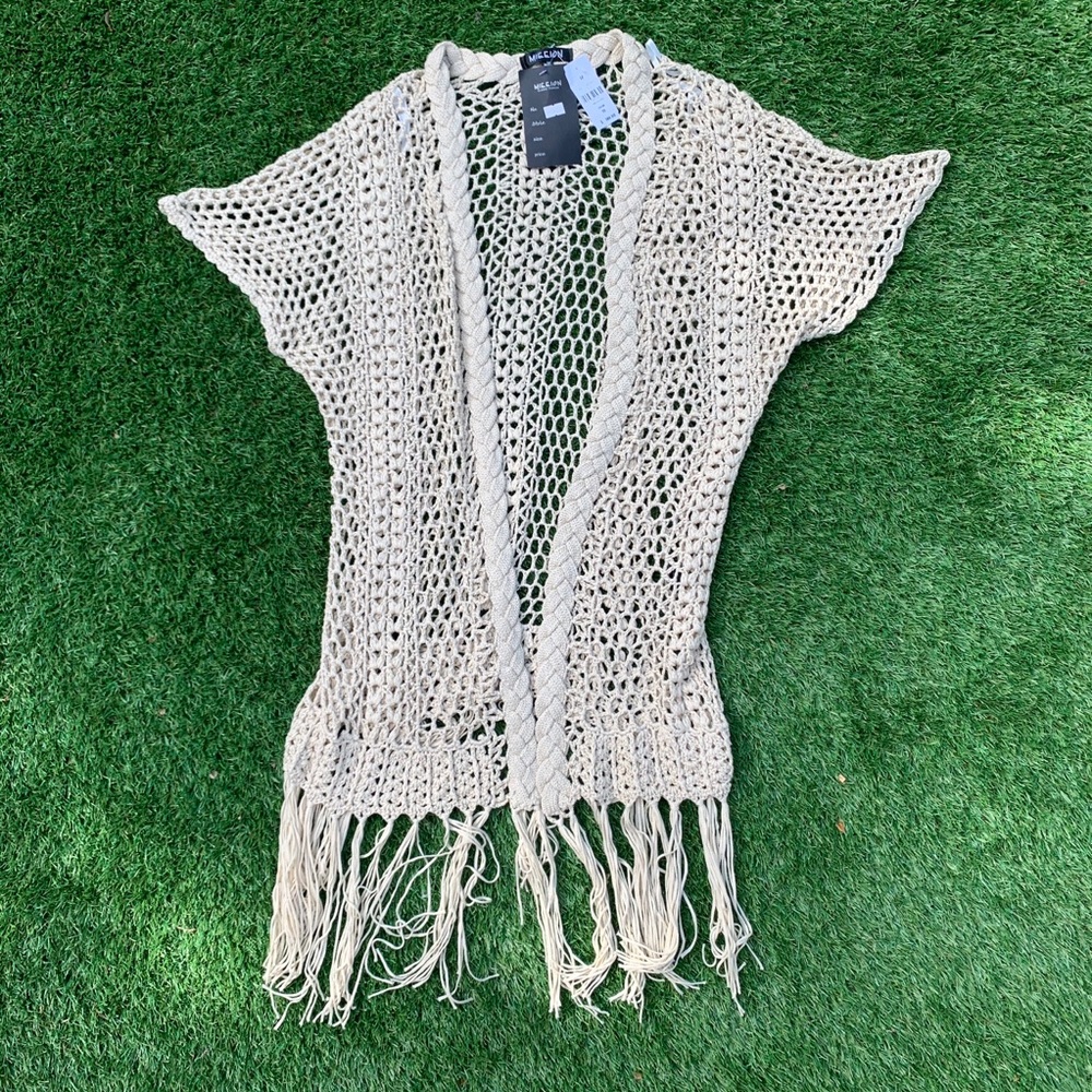 LF beige knit cardigan